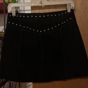 70s Suede Vintage Mini Skirt